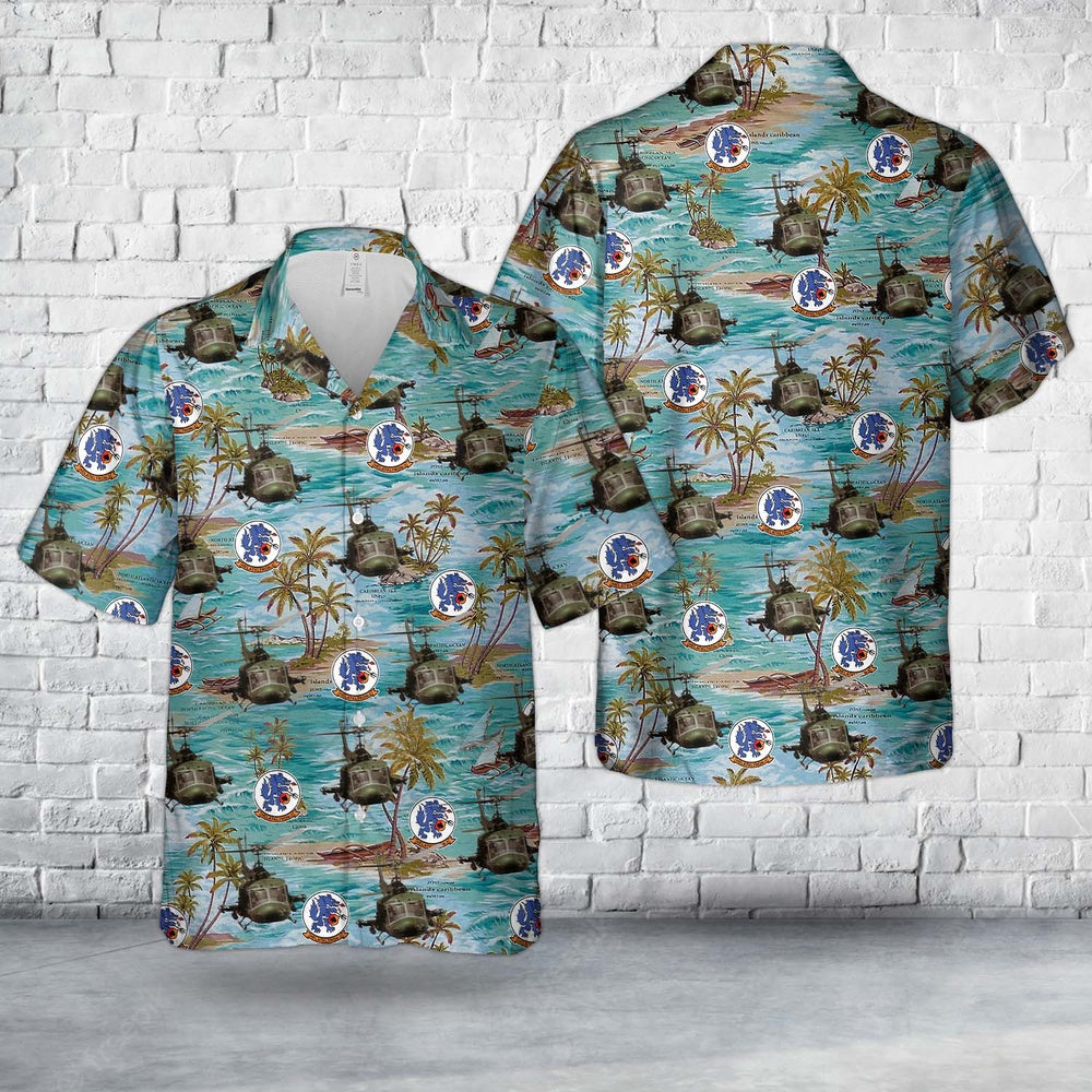 Navy Hawaiian Shirt, Us Navy Bell Uh-1E Huey Of Ha(L)-3 Seawolves Hawaiian Shirt, Navy Shirts Mens
