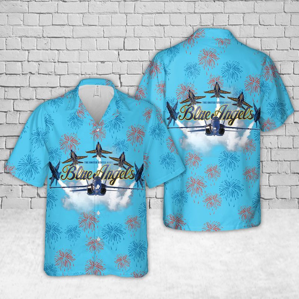 Navy Hawaiian Shirt, Us Navy Blue Angels Hawaiian Shirts For Men, Navy Shirts Mens