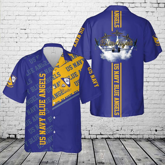 Navy Hawaiian Shirt, Us Navy Blue Angels Hawaiian Shirts Men, Navy Shirts Mens