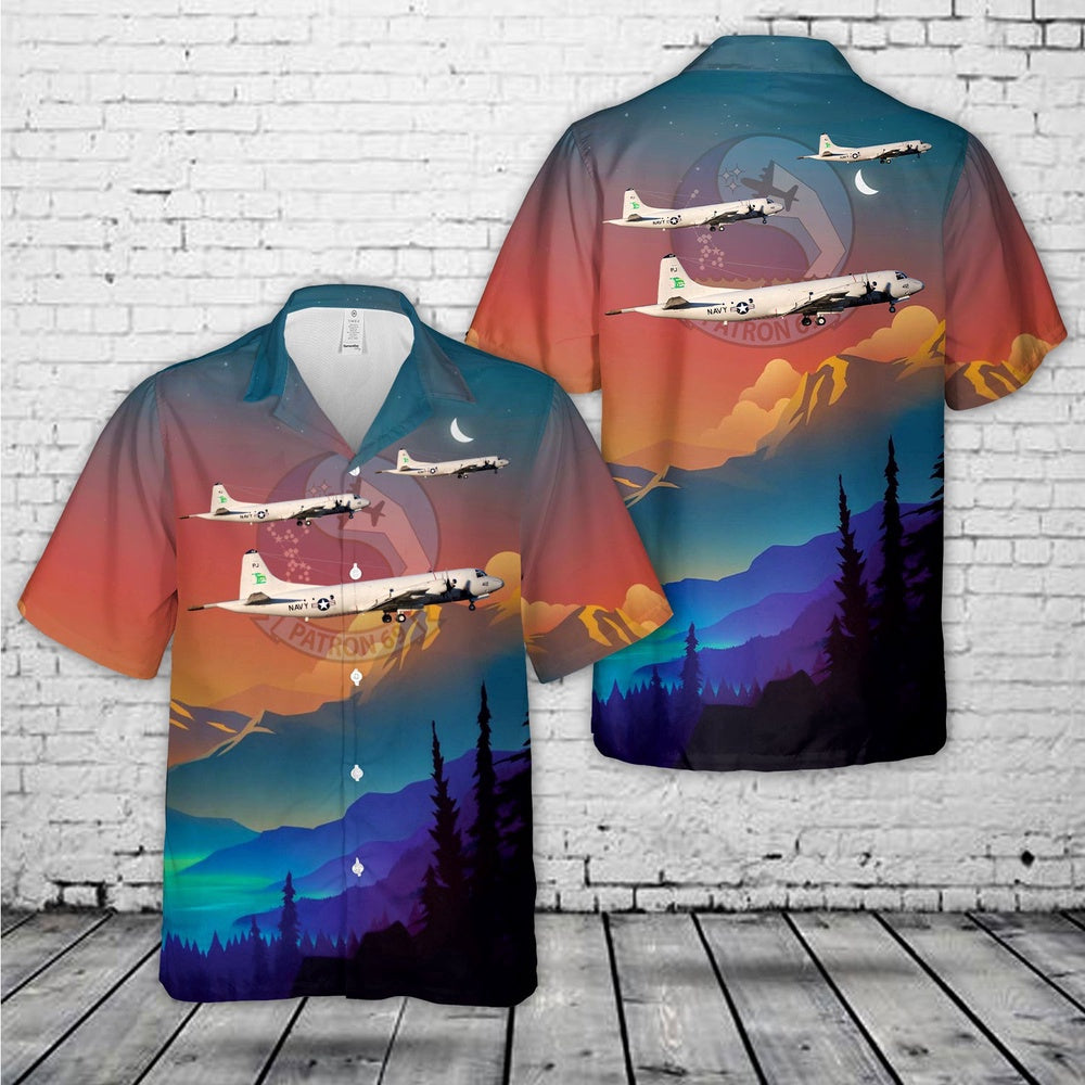 Navy Hawaiian Shirt, Us Navy Buno 161412 P-3C, Vp 69 Totems Hawaiian Shirt, Navy Shirts Mens