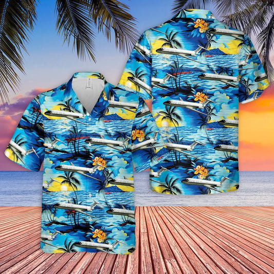Navy Hawaiian Shirt, Us Navy C-9B Skytrain Ii Hawaiian Shirt, Navy Shirts Mens