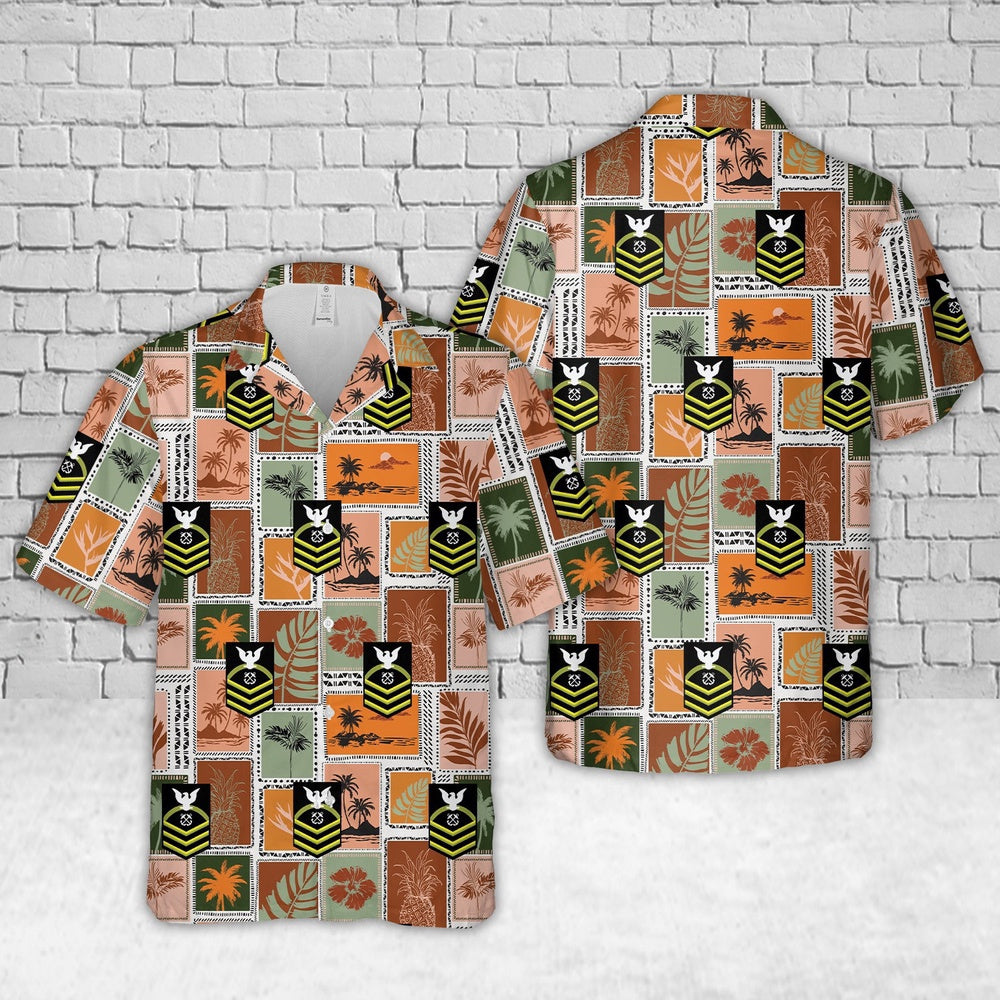 Navy Hawaiian Shirt, Us Navy Chief Petty Officer Rank Hawaiian Shirt, Navy Shirts Mens