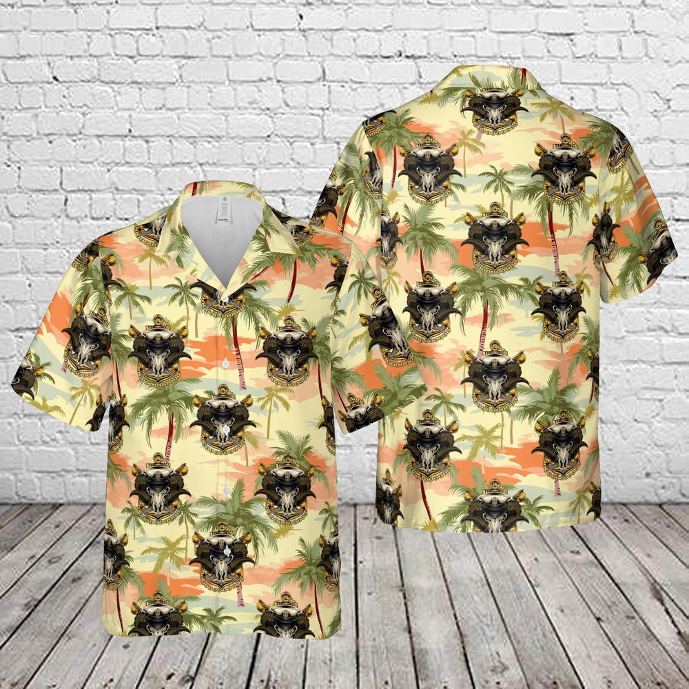 Navy Hawaiian Shirt, Us Navy Chief Skull Cpo Mess Goat Locker 1893 Anchor Hawaiian Shirt, Navy Shirts Mens