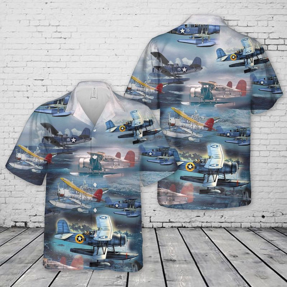 Navy Hawaiian Shirt, Us Navy Curtiss Soc Seagull Hawaiian Shirt, Navy Shirts Mens