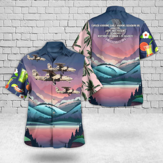 Navy Hawaiian Shirt, Us Navy E-2D Hawkeye Ab-603 Of Vaw-126 Seahawks Hawaiian Shirt, Navy Shirts Mens