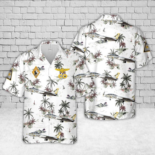 Navy Hawaiian Shirt, Us Navy F-14 Tomcat Aircraft Of Vf-142 The Ghostriders Hawaiian Shirt, Navy Shirts Mens