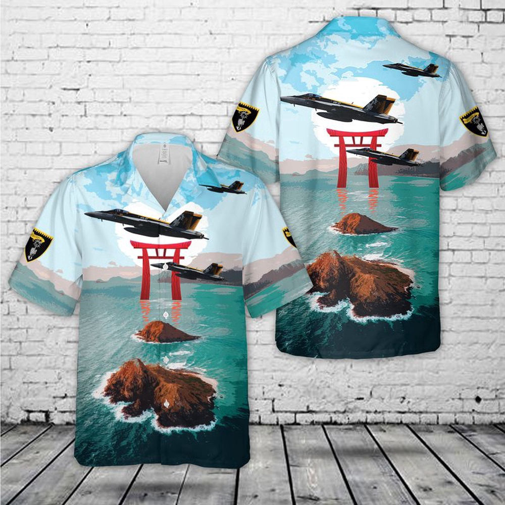 Navy Hawaiian Shirt, Us Navy Fa-18E Super Hornet Of Vfa-27 Royal Maces Hawaiian Shirt, Navy Shirts Mens