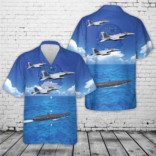 Navy Hawaiian Shirt, Us Navy Fa-18F Of Vfa-213 Blacklions Hawaiian Shirt, Navy Shirts Mens