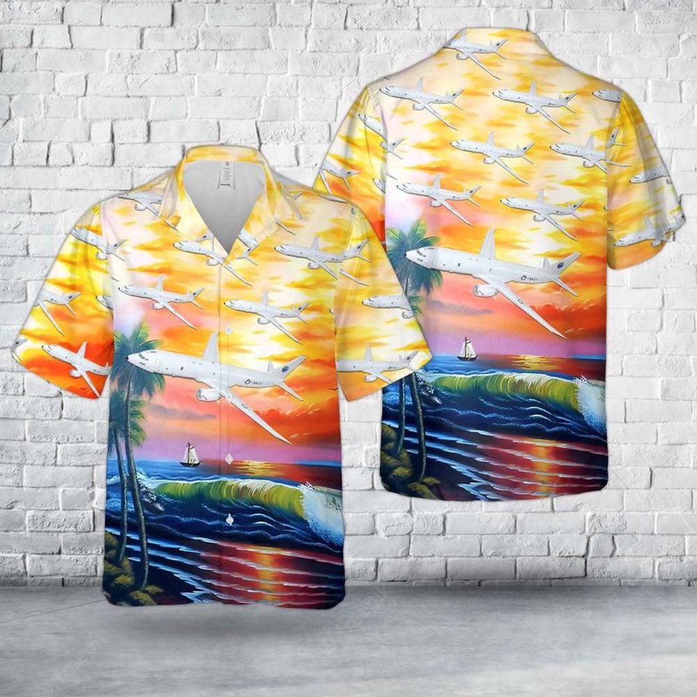 Navy Hawaiian Shirt, Us Navy Fleet Support Team P-8 Poseidon Hawaiian Shirt, Navy Shirts Mens