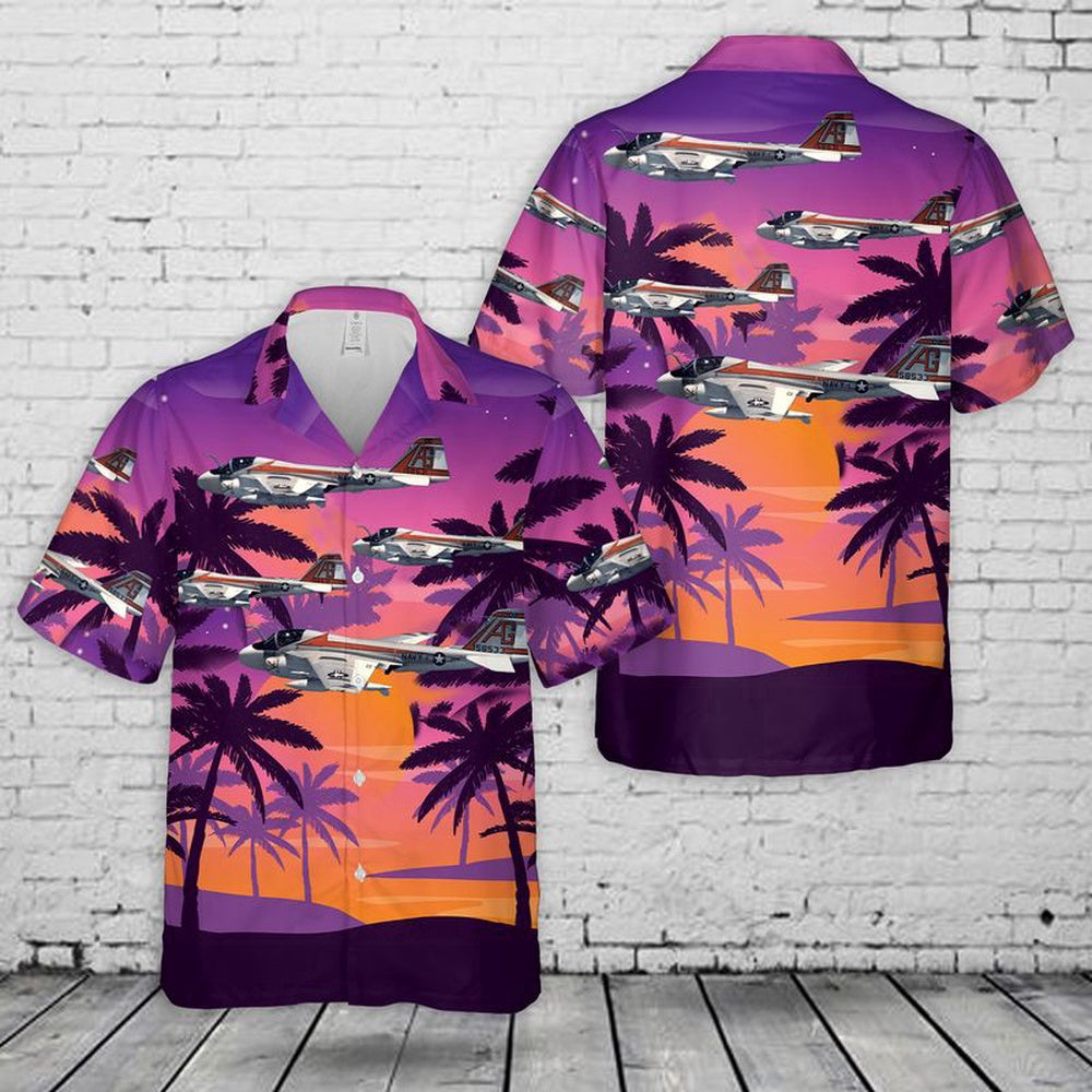 Navy Hawaiian Shirt, Us Navy Grumman A-6Es Of Va-65 Hawaiian Shirt, Navy Shirts Mens