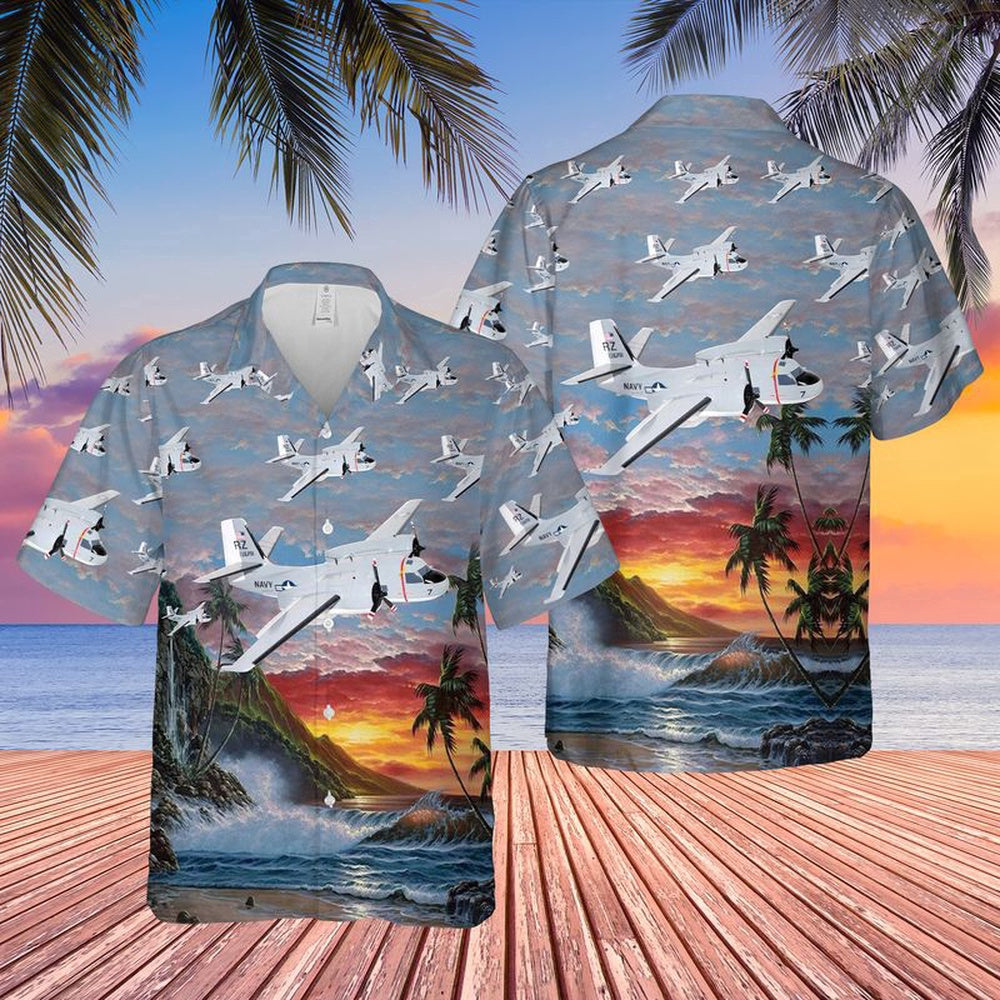Navy Hawaiian Shirt, Us Navy Grumman C-1A Trader Of Vr-21 Hawaiian Shirt, Navy Shirts Mens