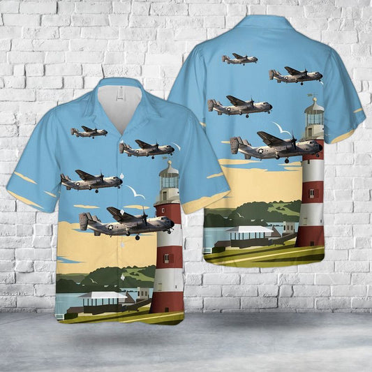 Navy Hawaiian Shirt, Us Navy Grumman C-2A Greyhound Of Vr-24 Hawaiian Shirt, Navy Shirts Mens