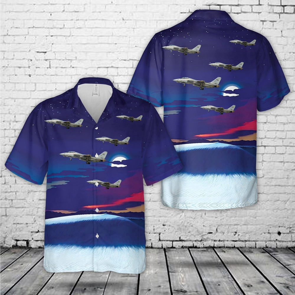 Navy Hawaiian Shirt, Us Navy Grumman F-14D Tomcat Vf-31 Tomcatters 163413  Nk-107 (Cn 597D-2) Hawaiian Shirt, Navy Shirts Mens