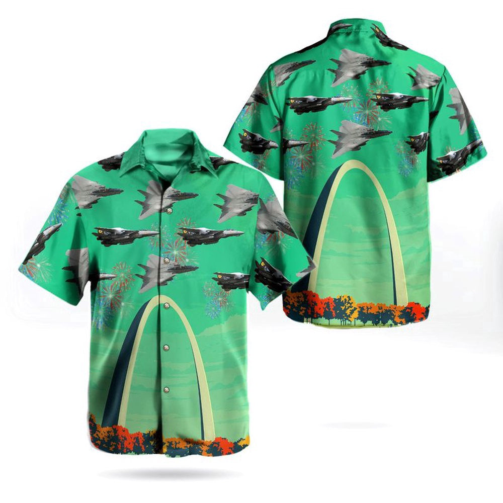 Navy Hawaiian Shirt, Us Navy Grumman F-14 Tomcat Independence Day Gateway Arch Hawaiian Shirt, Navy Shirts Mens