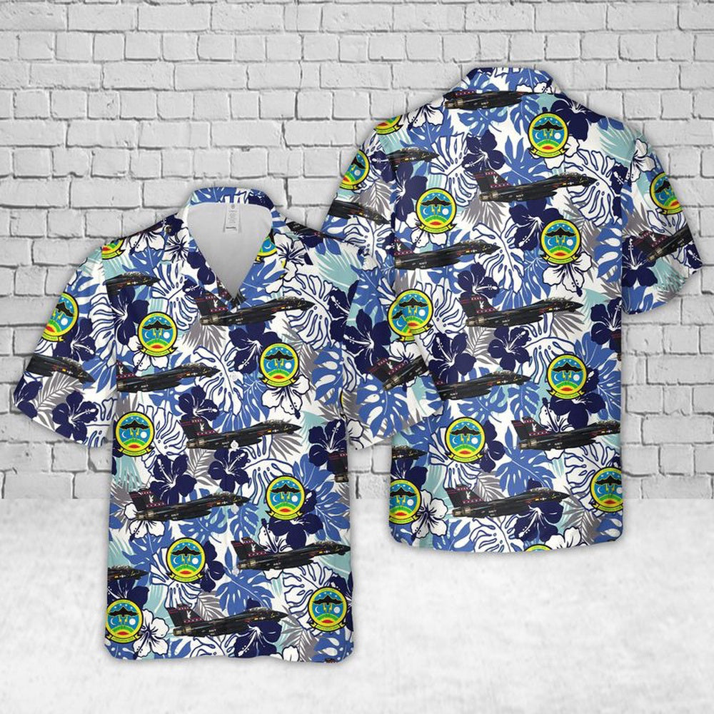 Navy Hawaiian Shirt, Us Navy Grumman F-14 Tomcat Of Vx-9 The Vampires Hawaiian Shirt, Navy Shirts Mens