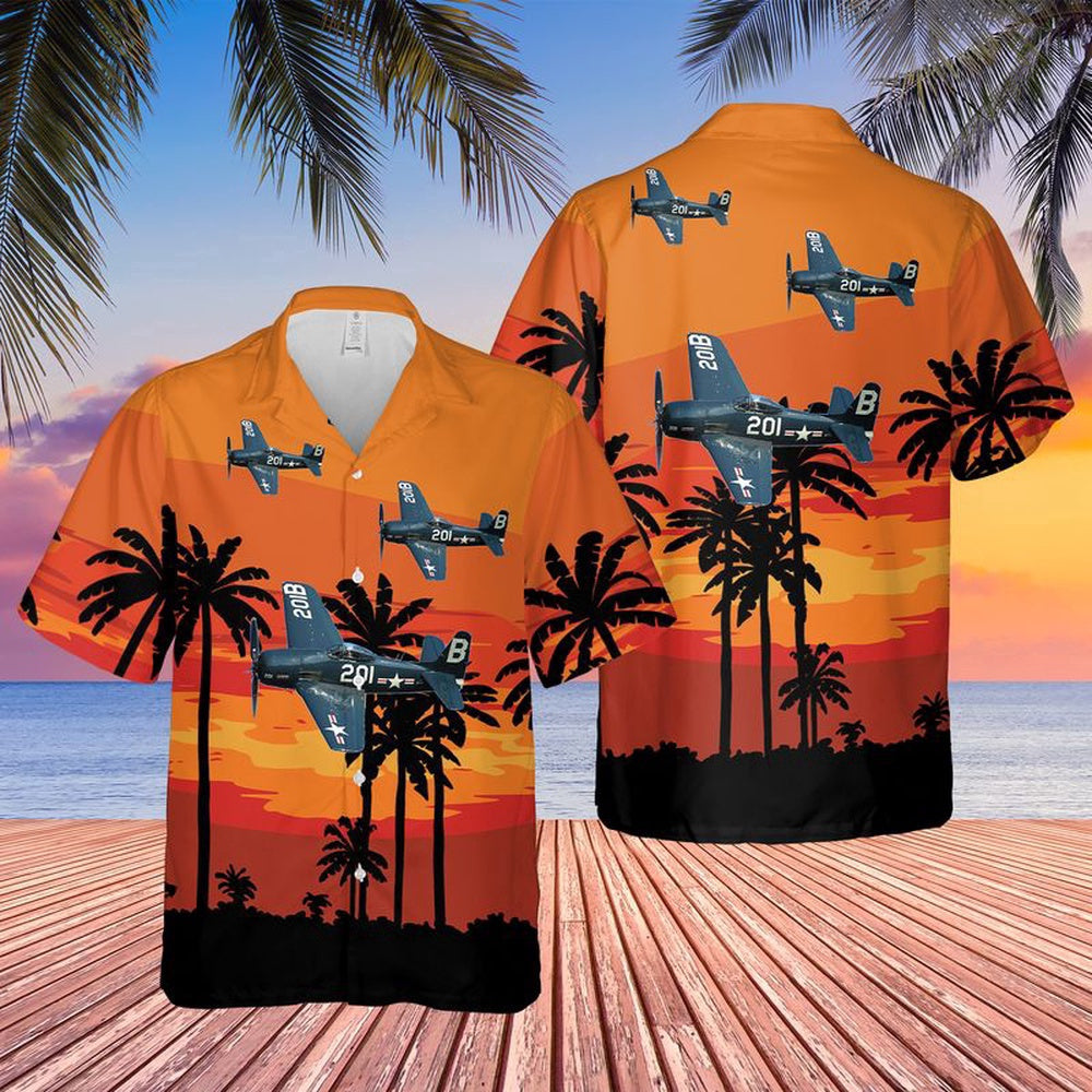 Navy Hawaiian Shirt, Us Navy Grumman F8F Bearcat Hawaiian Shirt, Navy Shirts Mens
