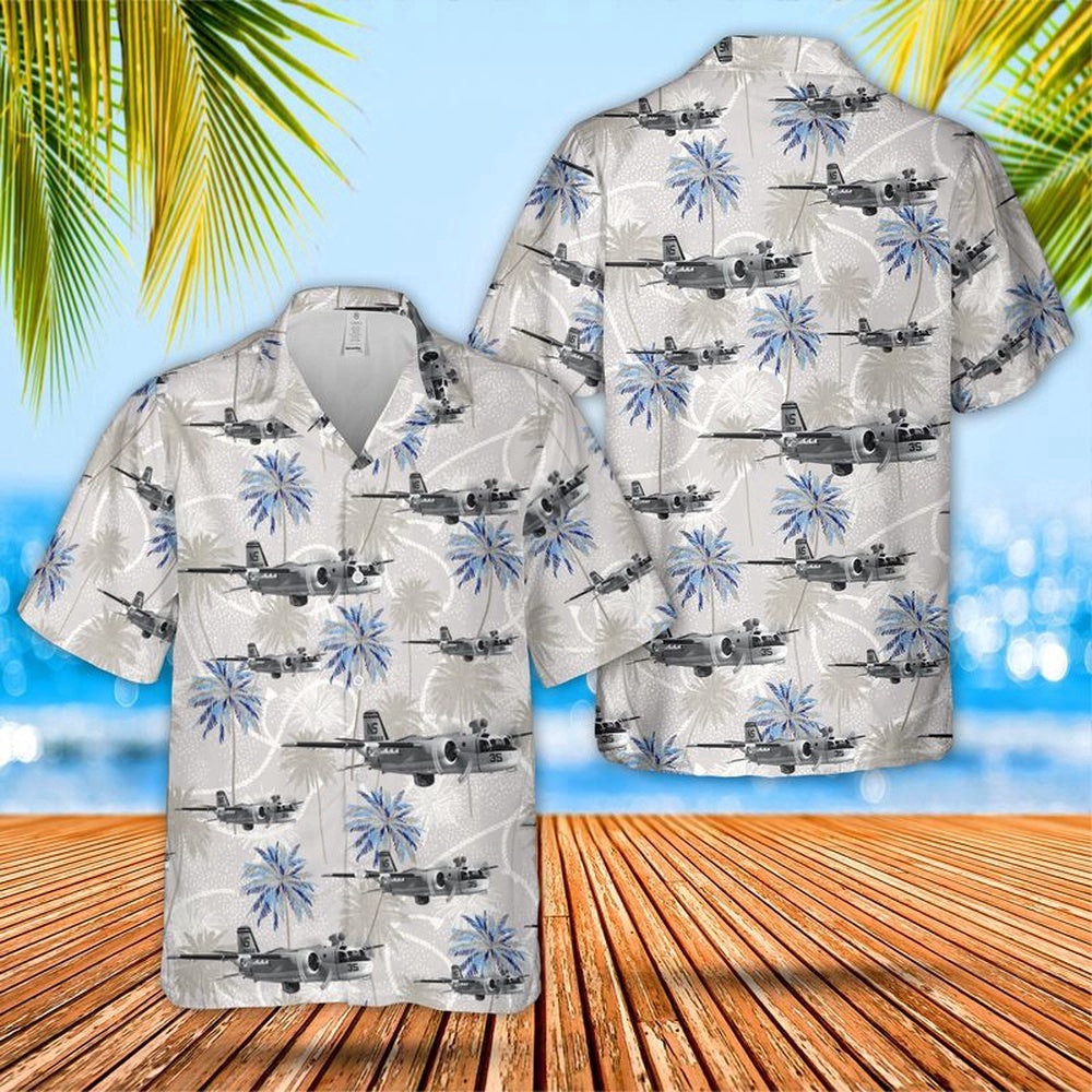 Navy Hawaiian Shirt, Us Navy Grumman S-2A Tracker (Buno 136658) Vs-29 Tromboners Hawaiian Shirt, Navy Shirts Mens