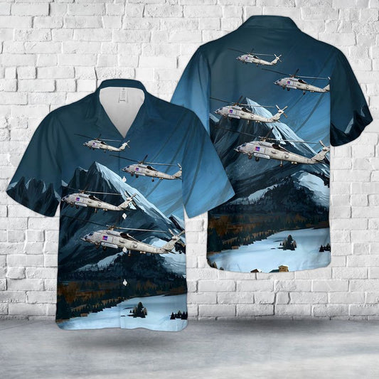 Navy Hawaiian Shirt, Us Navy Hsm-77 Saberhawks Mh-60R Seahawk Hawaiian Shirt, Navy Shirts Mens