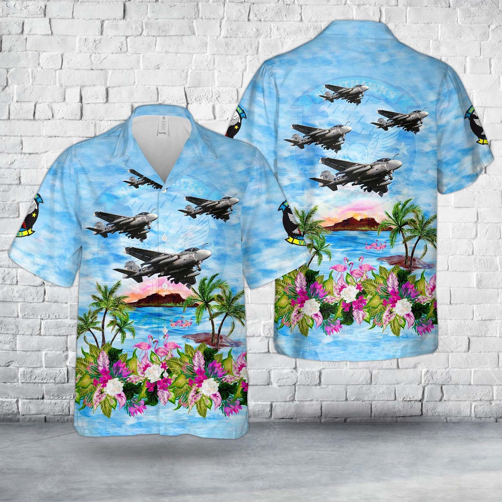Navy Hawaiian Shirt, Us Navy Ka-6D Intruder Of Va-185 Hawaiian Shirt, Navy Shirts Mens