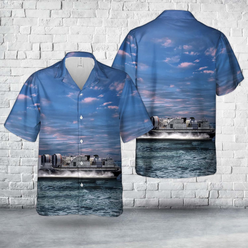 Navy Hawaiian Shirt, Us Navy Landing Craft Air Cushion Lcac-101 Hawaiian Shirt, Navy Shirts Mens