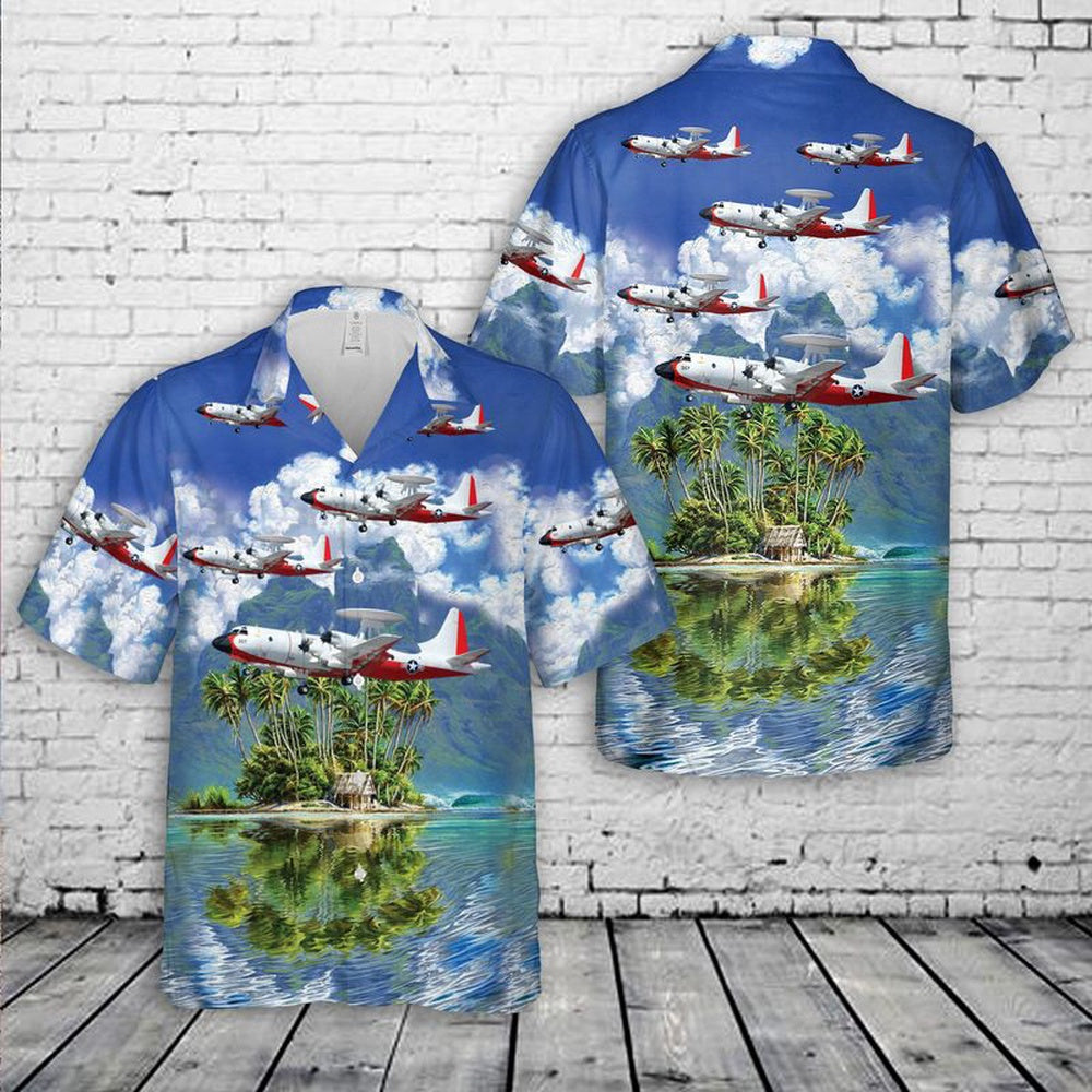 Navy Hawaiian Shirt, Us Navy Lockheed Np-3D Orion Hawaiian Shirt, Navy Shirts Mens