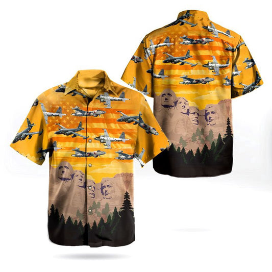 Navy Hawaiian Shirt, Us Navy Lockheed P-2 Neptune Independence Day Mt Rushmore Hawaiian Shirt, Navy Shirts Mens