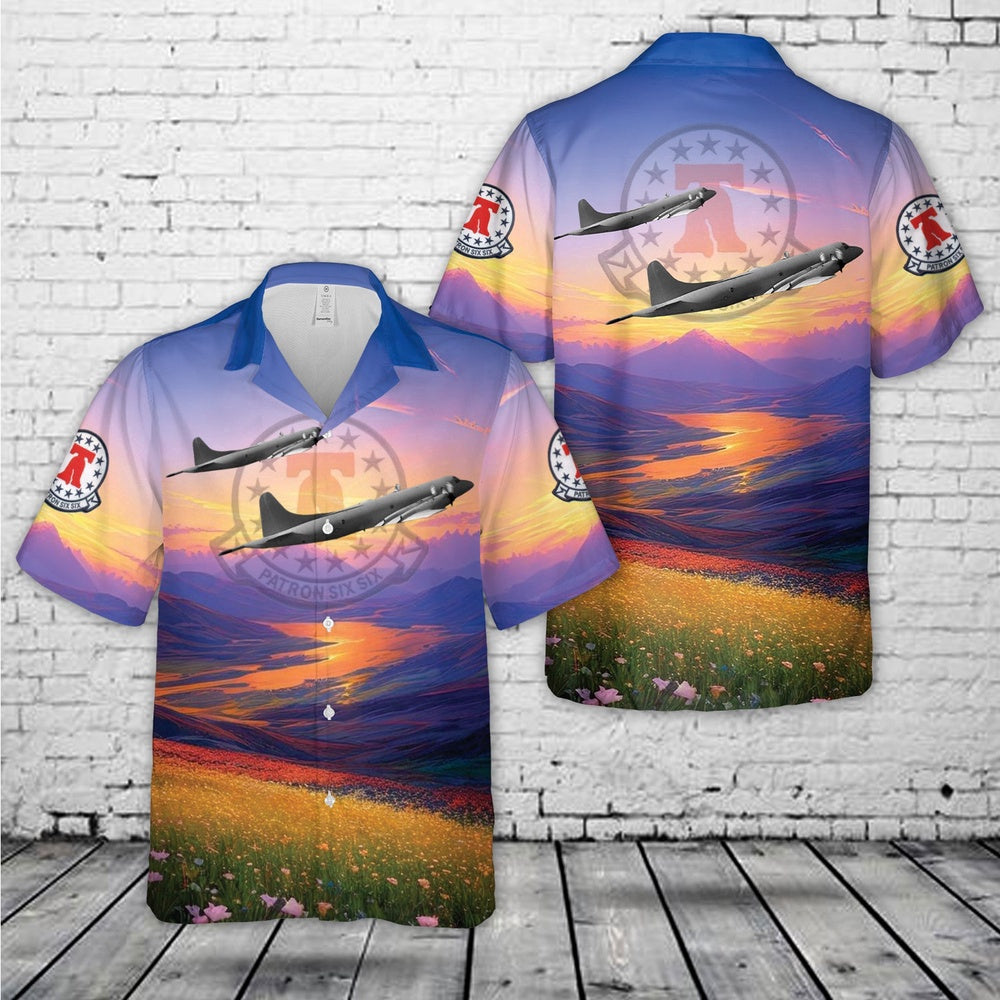 Navy Hawaiian Shirt, Us Navy Lockheed P-3B Orion, Vp-66 Liberty Bells (1990) Hawaiian Shirt, Navy Shirts Mens