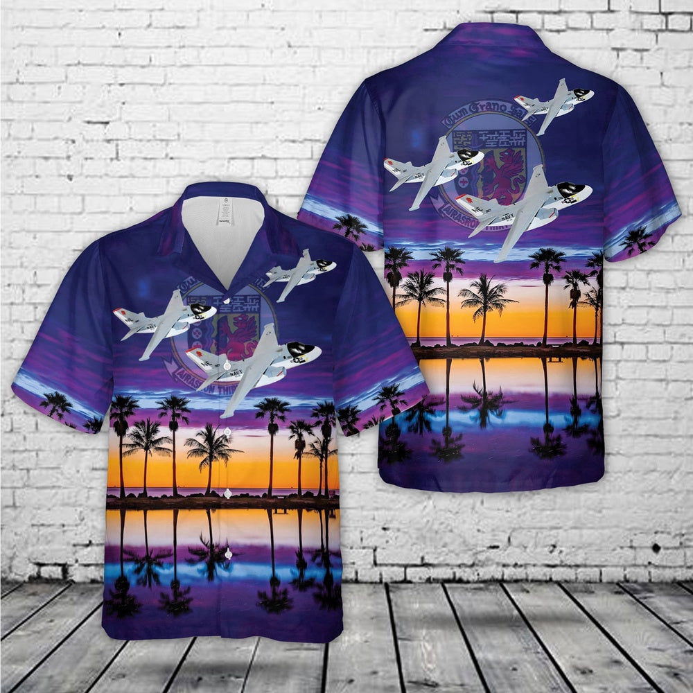 Navy Hawaiian Shirt, Us Navy Lockheed S-3A Viking Of Vs-38 Red Griffins Hawaiian Shirt, Navy Shirts Mens