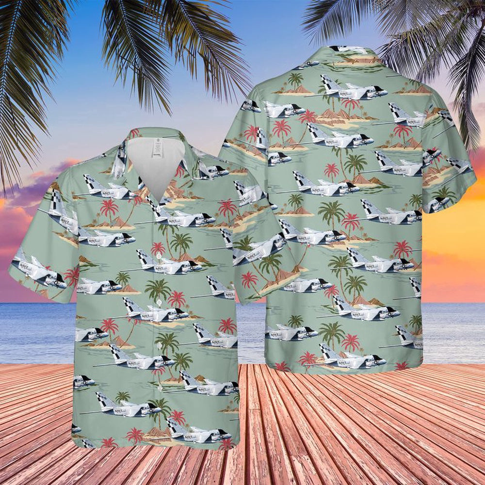 Navy Hawaiian Shirt, Us Navy Lockheed S-3 Viking Of Vs-32 Maulers Hawaiian Shirt, Navy Shirts Mens