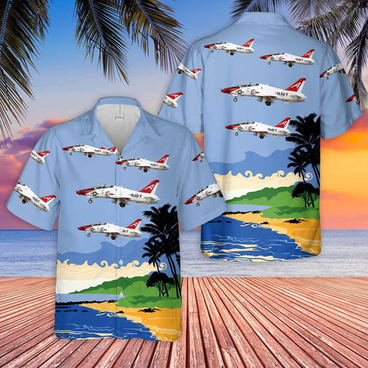 Navy Hawaiian Shirt, Us Navy Mcdonnell Douglas T-45C Goshawk Hawaiian Shirt, Navy Shirts Mens