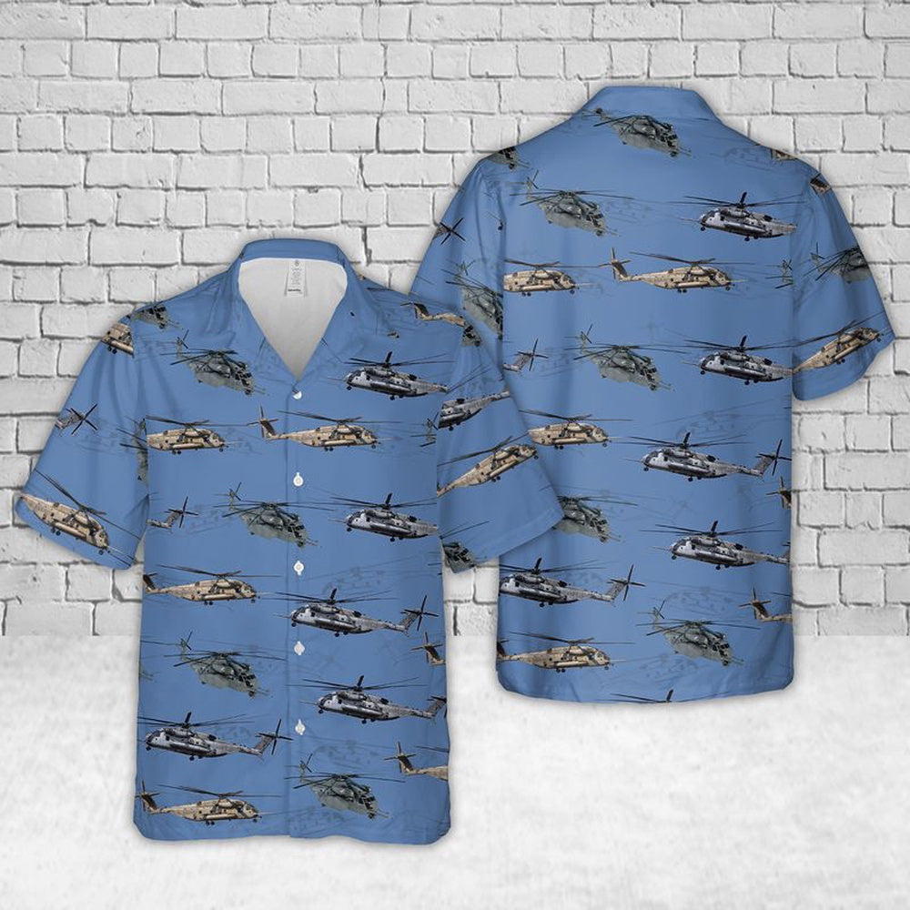Navy Hawaiian Shirt, Us Navy Mh-53 Sea Dragon Hawaiian Shirt, Navy Shirts Mens