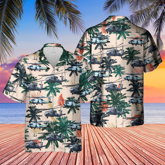 Navy Hawaiian Shirt, Us Navy Mh-60 Seahawk Helicopter Hawaiian Shirt, Navy Shirts Mens