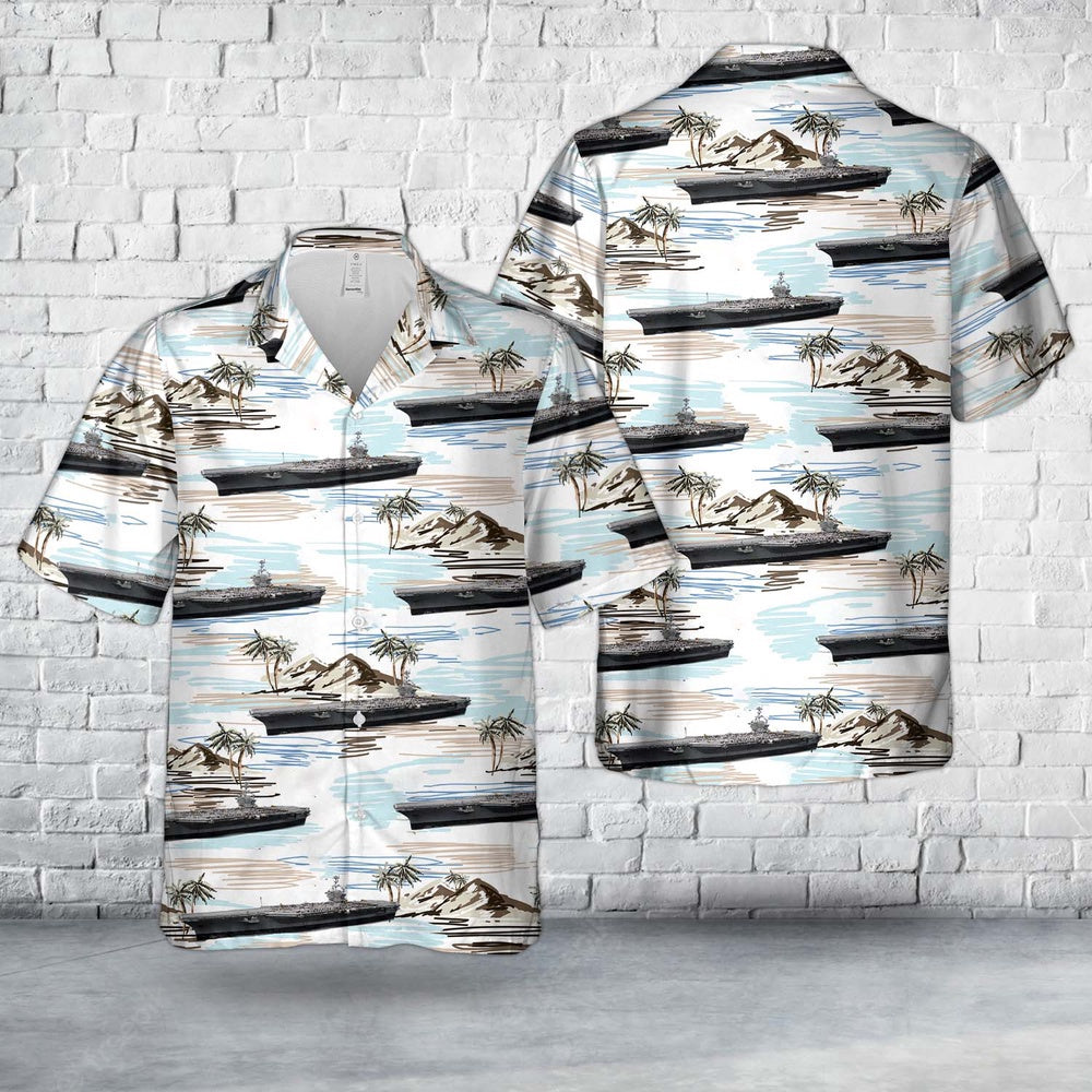 Navy Hawaiian Shirt, Us Navy Nimitz Class Aircraft Carrier Hawaiian Shirts, Navy Shirts Mens