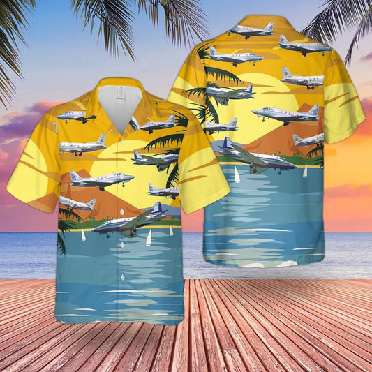 Navy Hawaiian Shirt, Us Navy North American Sabreliner Ct-39 Vcr-50 Hawaiian Shirt, Navy Shirts Mens