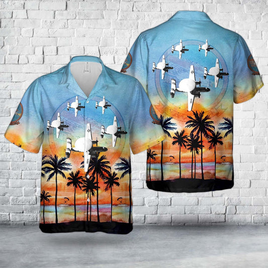 Navy Hawaiian Shirt, Us Navy Northrop Grumman E-2 Hawkeye 741Nh Vaw-114 Hawaiian Shirt, Navy Shirts Mens