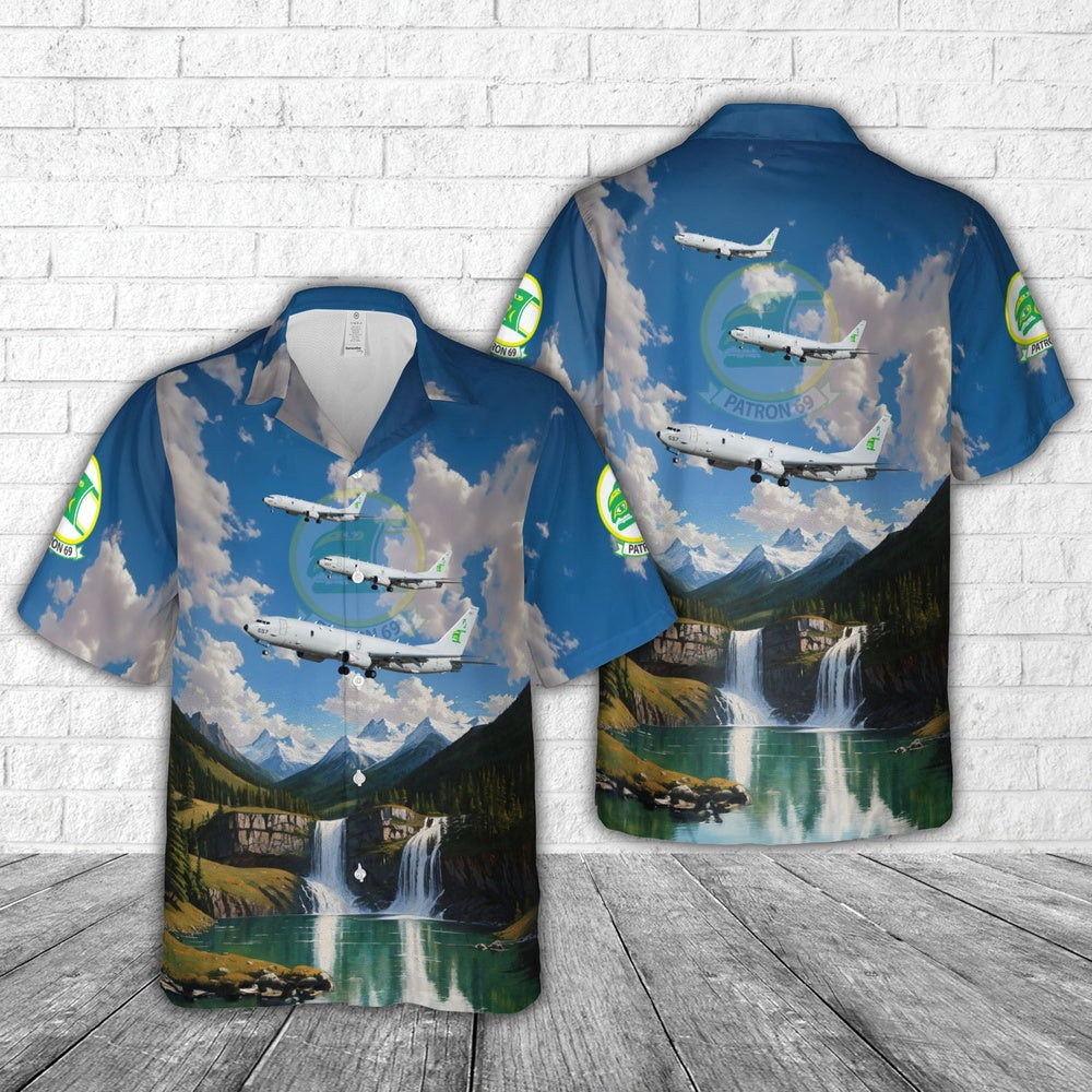 Navy Hawaiian Shirt, Us Navy P-8A Patrol Squadron Vp-69 Totems Hawaiian Shirt, Navy Shirts Mens