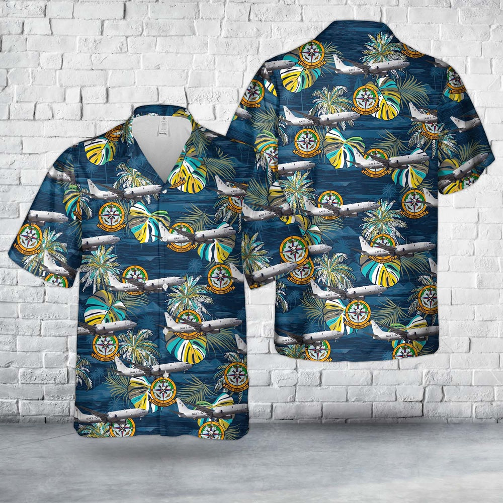 Navy Hawaiian Shirt, Us Navy P-8A Poseidon Of Vp-26 Tridents Hawaiian Shirt, Navy Shirts Mens