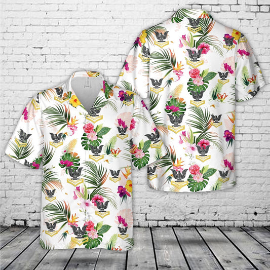 Navy Hawaiian Shirt, Us Navy Petty Officer Second Class E-5 Hawaiian Shirt, Navy Shirts Mens