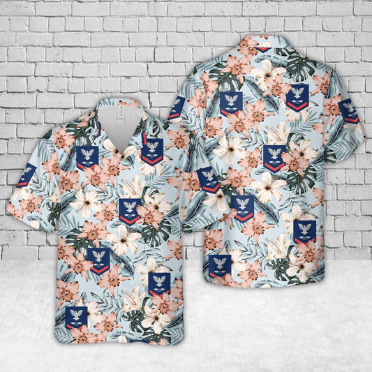 Navy Hawaiian Shirt, Us Navy Red E-4 Aviation Boatswain'S Mate Ab Hawaiian Shirt, Navy Shirts Mens