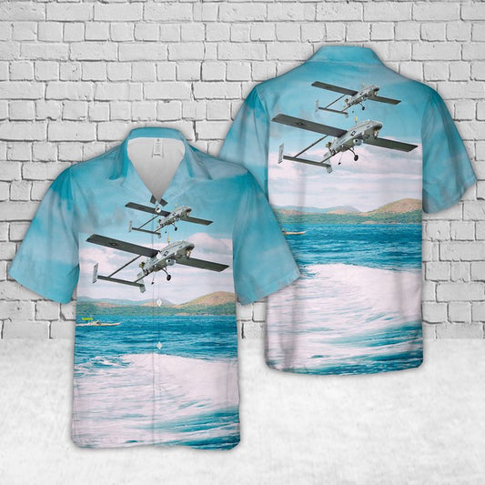 Navy Hawaiian Shirt, Us Navy Rq-2B Pioneer Unmanned Aerial Vehicle Hawaiian Shirt, Navy Shirts Mens