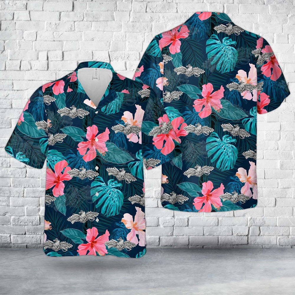 Navy Hawaiian Shirt, Us Navy Seabee Combat Warfare Specialist (Scws) Insignia - Enlisted Hawaiian Shirt, Navy Shirts Mens