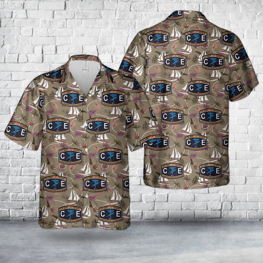 Navy Hawaiian Shirt, Us Navy Seabee Construction Electrician Ce Hawaiian Shirt, Navy Shirts Mens