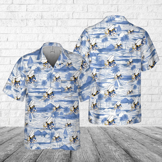 Navy Hawaiian Shirt, Us Navy Seabees Naval Construction Force (Ncf) Pocket Hawaiian Shirt, Navy Shirts Mens