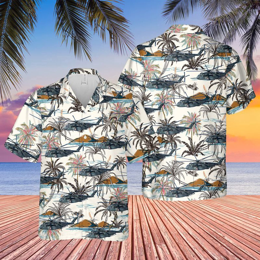 Navy Hawaiian Shirt, Us Navy Sikorsky Ch-53E Super Stallion Hawaiian Shirt, Navy Shirts Mens
