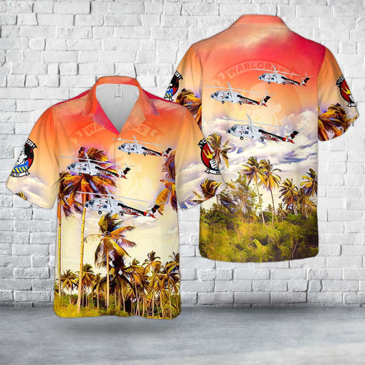 Navy Hawaiian Shirt, Us Navy Sikorsky Sh-60B Seahawk, Hsl-51 Warlords (2011), Hawaiian Shirt, Navy Shirts Mens