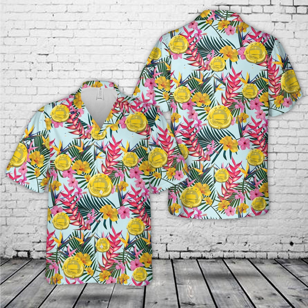 Navy Hawaiian Shirt, Us Navy Small Craft Insignia Hawaiian Shirt, Navy Shirts Mens