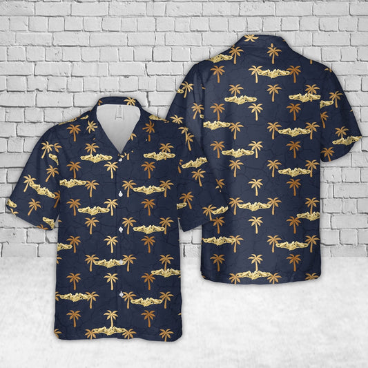 Navy Hawaiian Shirt, Us Navy Submarine Supply Corps Hawaiian Shirt, Navy Shirts Mens