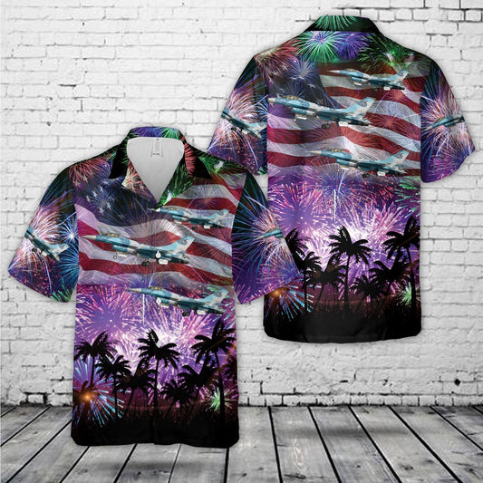Navy Hawaiian Shirt, Us Navy Top Gun F-16N, 4Th Of July Hawaiian Shirt, Navy Shirts Mens