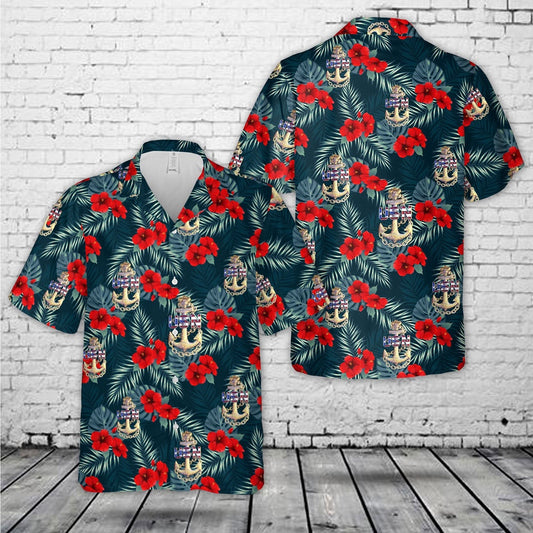 Navy Hawaiian Shirt, Us Navy Usn Chiefs Pride Cpo Boriken Chief Hawaiian Shirt, Navy Shirts Mens