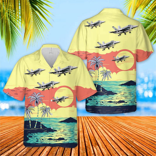 Navy Hawaiian Shirt, Us Navy Va-86 Sidewinders Fa-18E Super Hornet Hawaiian Shirt, Navy Shirts Mens
